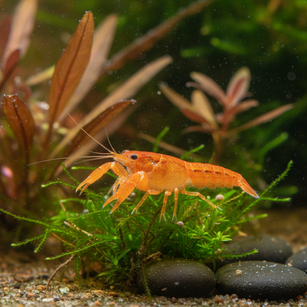 Orangefarbener Zwergkrebs, Oranger Zwergflusskrebs - CPO - Cambarellus patzcuarensis "orange"
