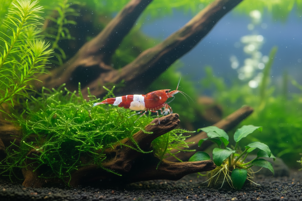 Zwerggarnele "wine red" - Caridina logemanni